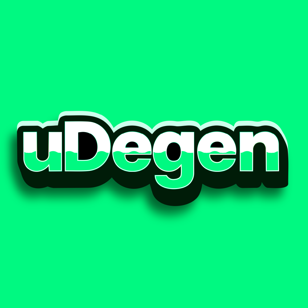 uDegen logo on a green background